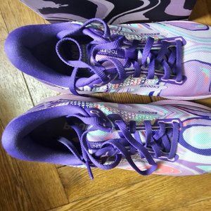 Women's Brooks Ghost 14 Size 8.5 Purple Swirl Women's Shoes Almost New With Box
